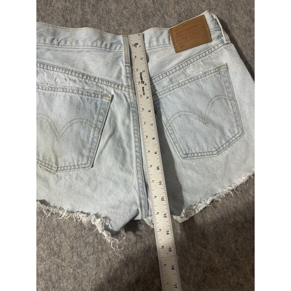 Levi's Sz 30" Waist 501 Distressed High Rise Cutoff Denim Shorts Button Fly 150P - Picture 4 of 5